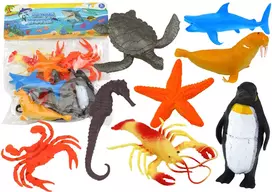 Lean Toys 10 Jūros Gyvūnų Figūrėlių Rinkinys