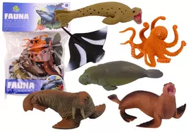 Lean Toys Jūros gyvūnų figūrėlių rinkinys 6 vnt