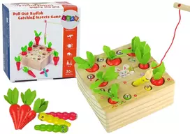 Lean Toys Medinis vaikų žaidimas su morkomis ir sliekais