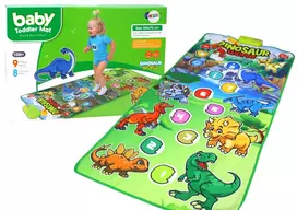 Lean Toys Šokių kilimėlis vaikams su dinozaurų garsais, 150x70 cm