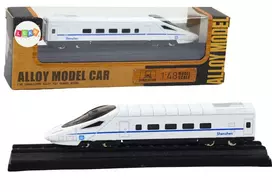 Metalinis traukinio modelis, baltas