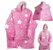 Pink Tamsoje šviečiantis pledas - džemperis Rožinė
