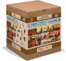 WOODEN CITY 3D Mediniai Dėlionės - Viktorijos Rezidencija, 750 elementų