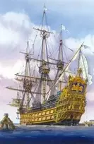 Heller Soleil Royal burlaivio modelis 1:100, plastikinis rinkinys (80899)