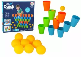 Lean Toys Edukacinis puodelių rinkinys Cups Puzzle Game 3in1 LeanToys, 44 d