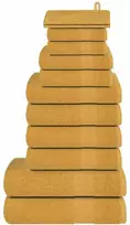 Rankšluostis Rankšluosčių rinkinys, 12vnt., auksiniai, 100%medvilnė, 360g/m²