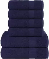Rankšluostis Rankšluosčių rinkinys, 6vnt., mėlyni, 100% medvilnė, 360g/m²