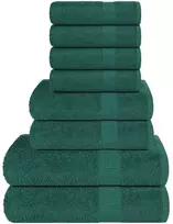 Rankšluostis Rankšluosčių rinkinys, 8vnt., žali, 100% medvilnė, 360g/m²
