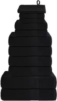Rankšluostis Rankšluosčių rinkinys, 12vnt., juodi, 100% medvilnė, 360g/m²
