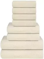 Rankšluostis Rankšluosčių rinkinys, 8vnt., kreminiai, 100% medvilnė, 360g/m²