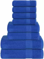 Rankšluostis Rankšluosčių rinkinys, 8vnt., mėlyni, 100% medvilnė, 360g/m²