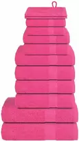 Rankšluostis Rankšluosčių rinkinys, 12vnt., rožiniai, 100% medvilnė, 360g/m²