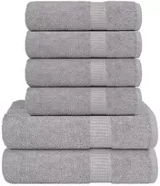 Rankšluostis Rankšluosčių rinkinys, 6vnt., pilki, 100% medvilnė, 360g/m²