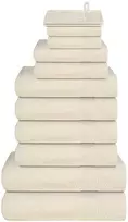 Rankšluostis Rankšluosčių rinkinys, 12vnt., kreminiai, 100%medvilnė, 360g/m²