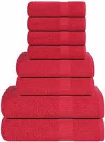 Rankšluostis Rankšluosčių rinkinys, 8vnt., raudoni, 100% medvilnė, 360g/m²