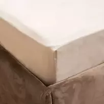 Patalynės komplektas Comco Satino paklodė su guma „BEIGE HARMONY“, 180x200 cm