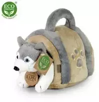 Rappa Plush Husky with crate 13 cm ECO-FRIENDLY