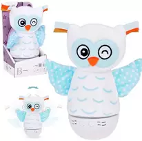 Jokomisiada Naktinė lempa + muzikinė dėžutė 2 viename OWL miego priemonė - spalvą keičianti LED lemputė ZA5190