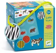 Djeco Loto žaidimas - Plunksna ir kailis (16 vnt.)