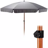 Reguliuojamas sodo paplūdimio skėtis, pilkas, 200 cm