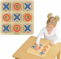 MASTERKIDZ Tic-Tac-Toe Wooden Game for Kids Logical Puzzle