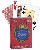 Fournier 818 Linen Finish Pokerio kortos (Raudona)