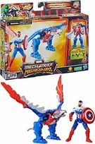 "Hasbro Mech Strike Mechasaurus" Kapitonas Amerika, 2 vnt. figūrėlių pakuotė