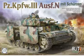 Takom Pz.Kpfw. III Ausf.N su šurcenais 1/35 plastikinis rinkinys 8005