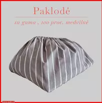 Paklodė su guma 100/140/160/180/200x200+20cm. - 180x200+20cm.