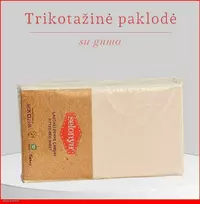 Trikotažinė elastinga medvilnės paklodė su guma 100/140/160/180/200x200+30cm. kreminė - Kreminė - 160x200+30cm.