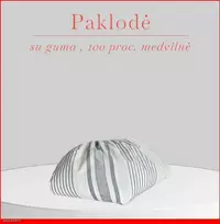 Paklodė su guma 100/140/160/180/200x200+20cm. - 180x200+30cm.