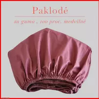 Paklodė su guma 100/140/160/180/200x200+20cm. - 140x200+20cm.