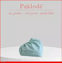 Paklodė su guma 100/140/160/180/200x200+20cm. - 140x200+20cm.