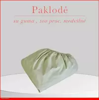 Paklodė su guma 100/140/160/180/200x200+20cm. - 100x200+20cm.