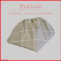 Paklodė su guma 100/140/160/180/200x200+20cm. - 140x200+20cm.