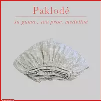 Paklodė su guma 100/140/160/180/200x200+20cm. - 100x200+20cm.