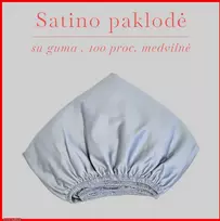 Satino paklodė su guma 100/140/160/180x200+30cm. - 140x200+30cm.