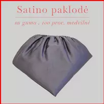 Satino paklodė su guma 100/140/160/180/200x200+20cm. - 180x200+20cm.