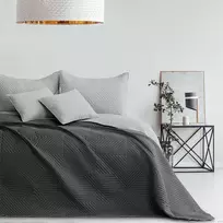 Lovatiesė dygsniuota šviesiai pilka 260x280 cm