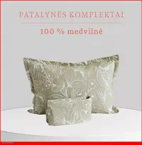Medvilnės pagalvės užvalkalas - 70x70 cm. be užtrauktuko