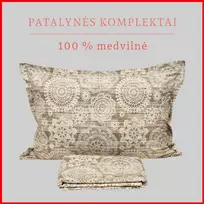Medvilnės pagalvės užvalkalas - 70x70 cm. su užtrauktuku