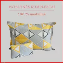 Medvilnės pagalvės užvalkalas - 70x70 cm. su užtrauktuku