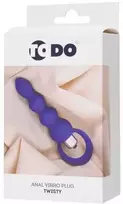 ToDo by Toyfa Analinis kištukas Twisty, silikonas, violetinė, 14 cm, O 3,2 cm