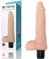 Toyfa A-TOYS, tikroviškas kelių greičių vibratorius,, TPE, vibracijos režimai, 14cm