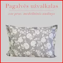 Medvilnės pagalvės užvalkalas - 70x70 cm. be užtrauktuko