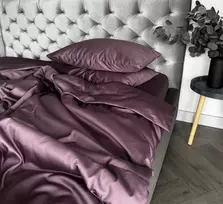 MIEGO GURU PREMIUM satino patalynės komplektas “Plum” (TC300) 200x200cm