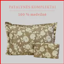 100 proc. medvilnės patalynės komplektas - Antklodės užvalkalas 160x200 cm. + pagalvės užvalkalas 50x70 cm. (1 vnt.)