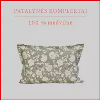 Medvilnės pagalvės užvalkalas - 70x70 cm. su užtrauktuku