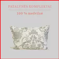 Medvilnės pagalvės užvalkalas - 70x70 cm. su užtrauktuku