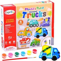 Kūrybinis gipso magnetukų gamybos rinkinys "Trucks"
